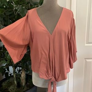 Blush Bell Sleeve Blouse